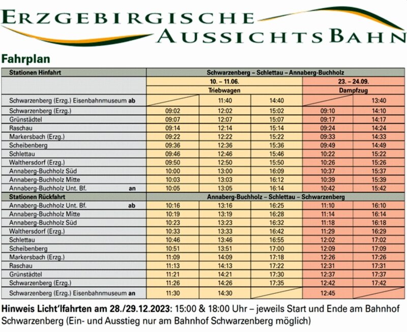 Fahrplan EAB 2023